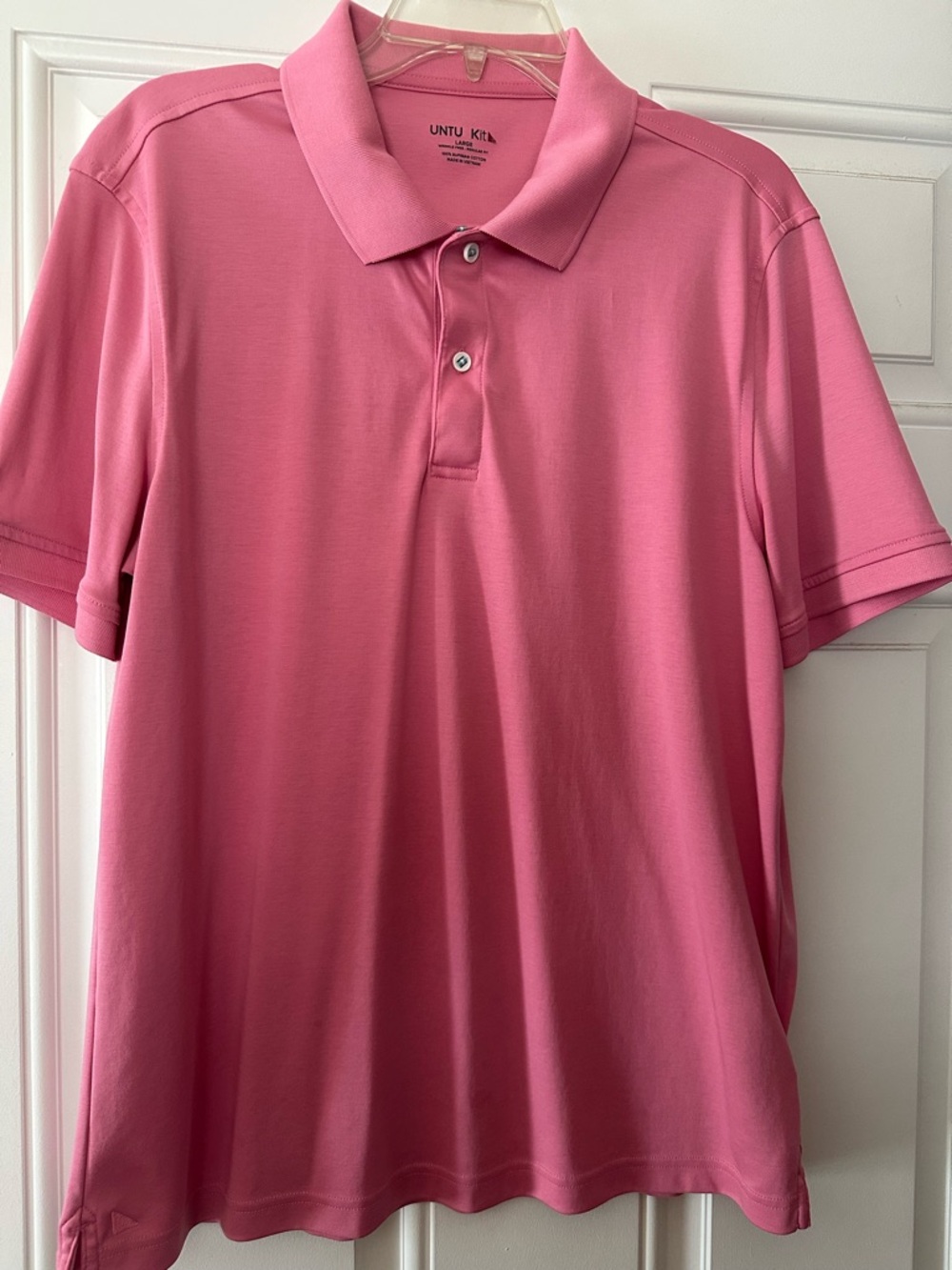 UNTUCKit Men’s Pink Short-Sleeve Polo